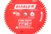 Diablo D0760A 7-1/4" x 60-Teeth Ultra Finish Carbide Saw Blade for Wood